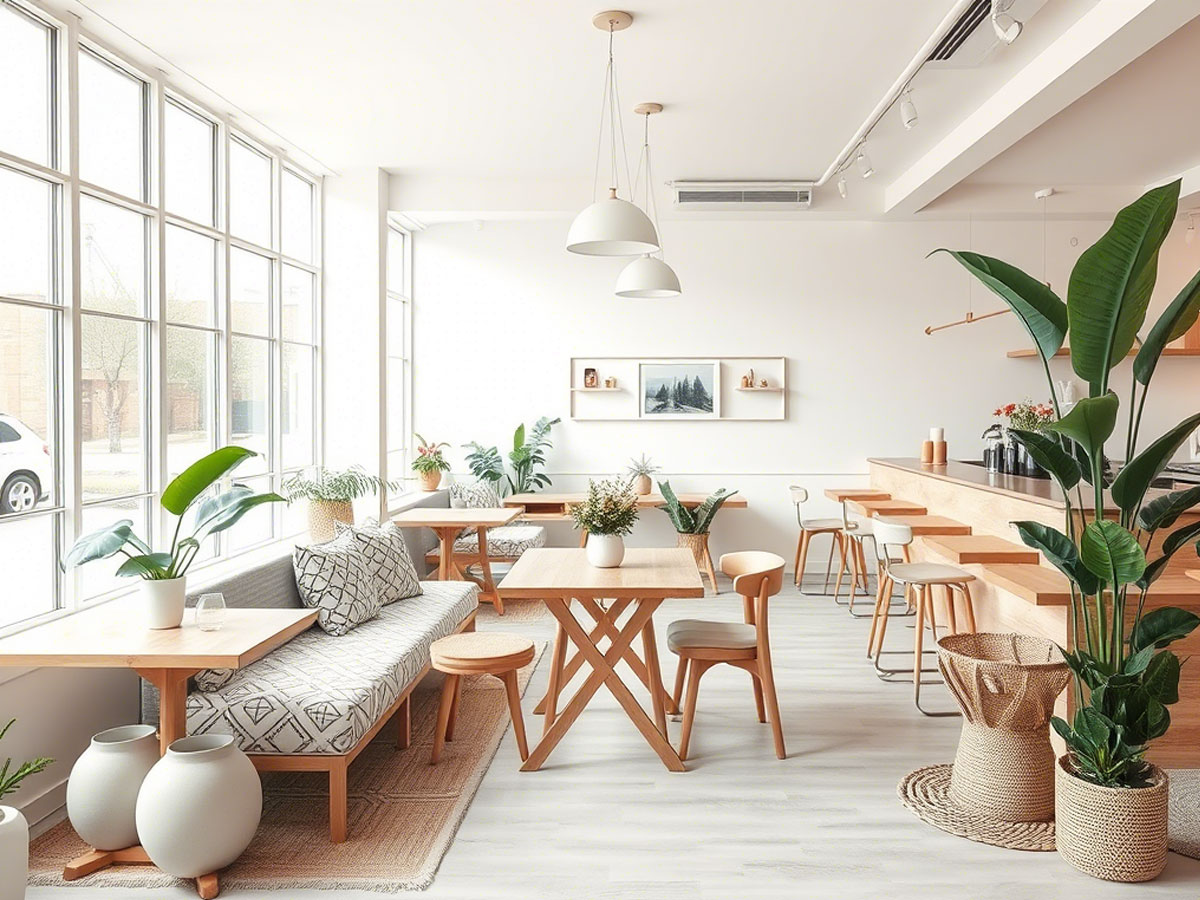 interior cafe tema scandinavian